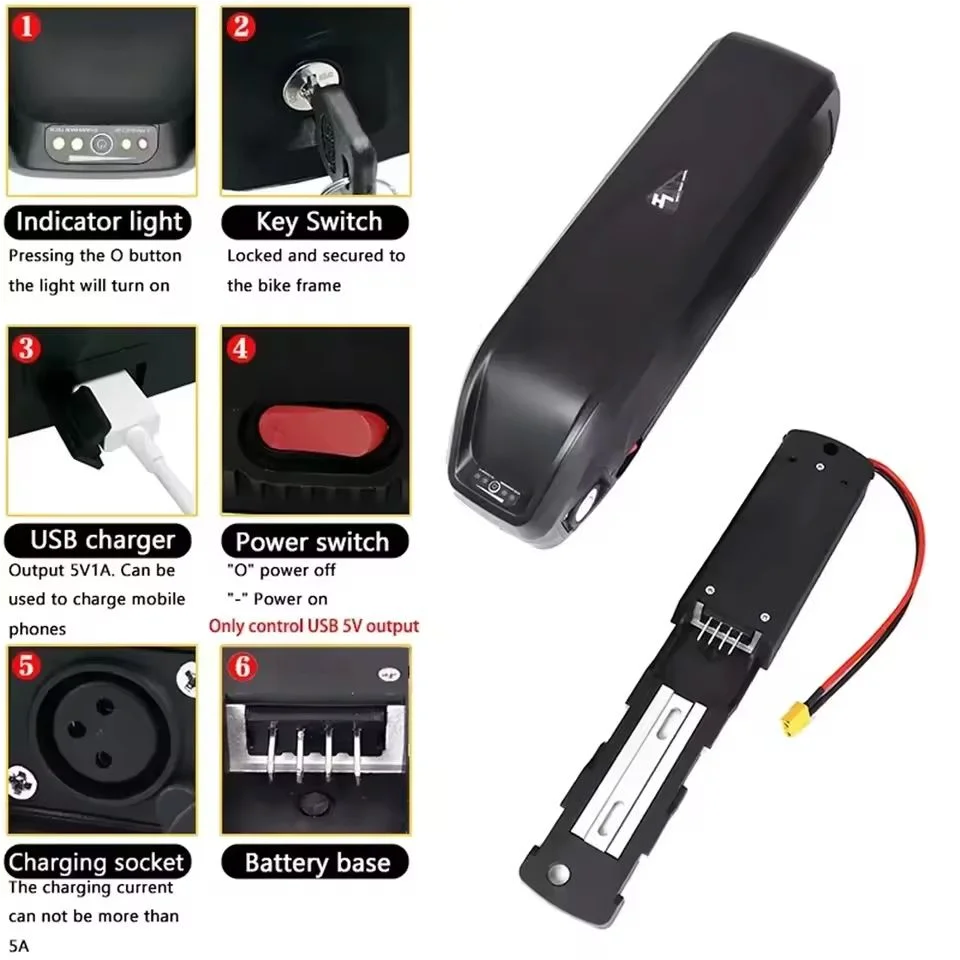 عمر البطارية أكثر مثالية بطارية Hailong 48V 36V 48V 20Ah 30Ah 40Ah 50Ah 60Ah forBafang BBS02 BBS03 BBSHD #3