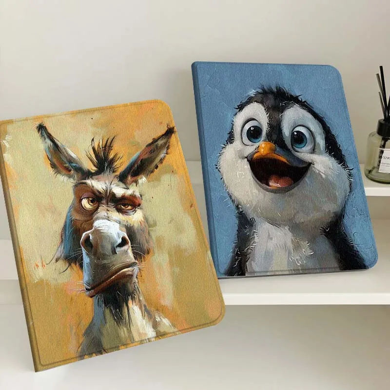 

Art Mouse Horse Bird Popular For Apple iPad Pro Air 13 2 7th 6th 2025 M2 M3 M4 M512.9 13 inch Foldable Tablet Case Gift