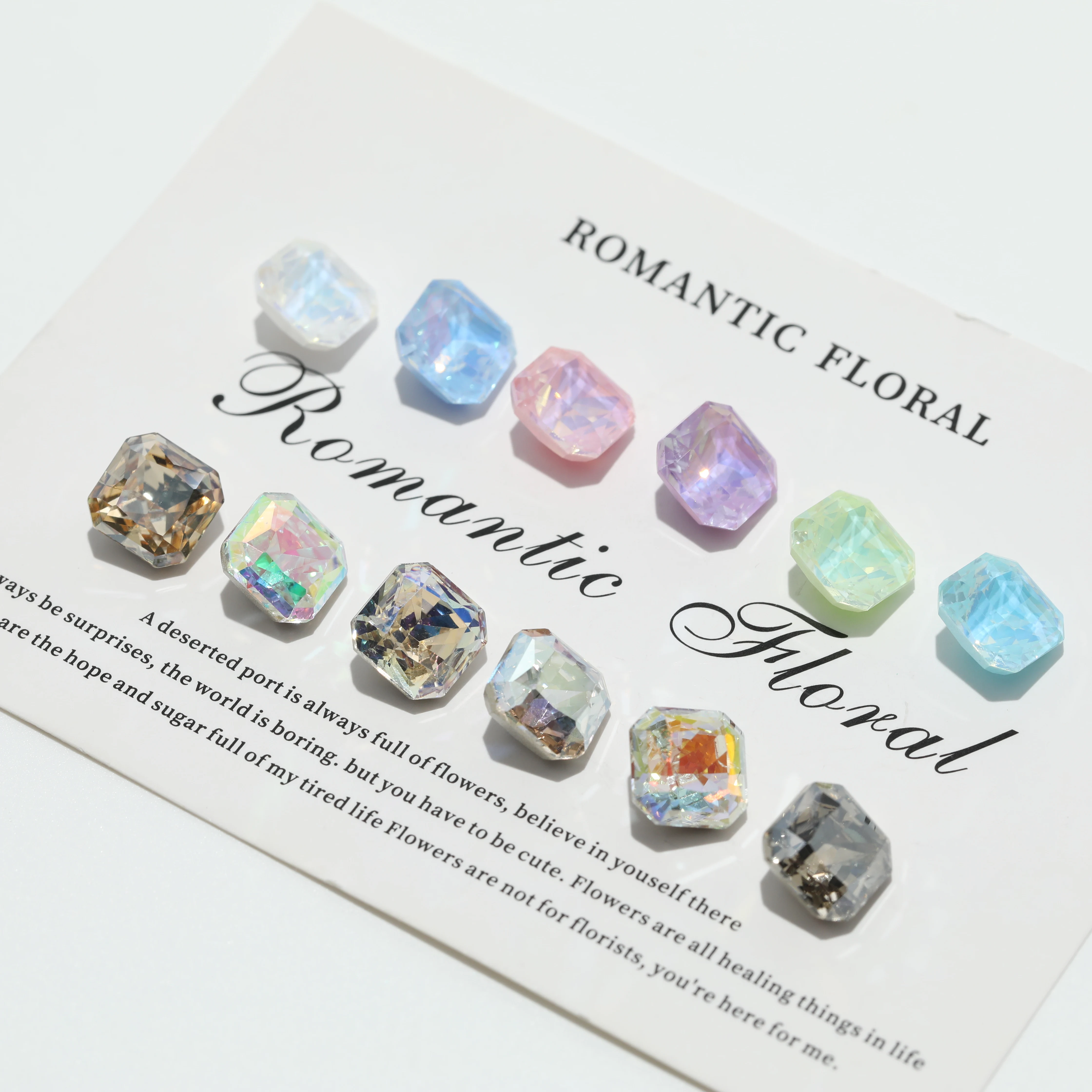 GRST Premium Kristall Oktagonale Quadratische Retro-Schliff Fancy Stones Design Version Serie Strasssteine für DIY Nagelkunst, Kleider, Taschen Zubehör – Detail 4