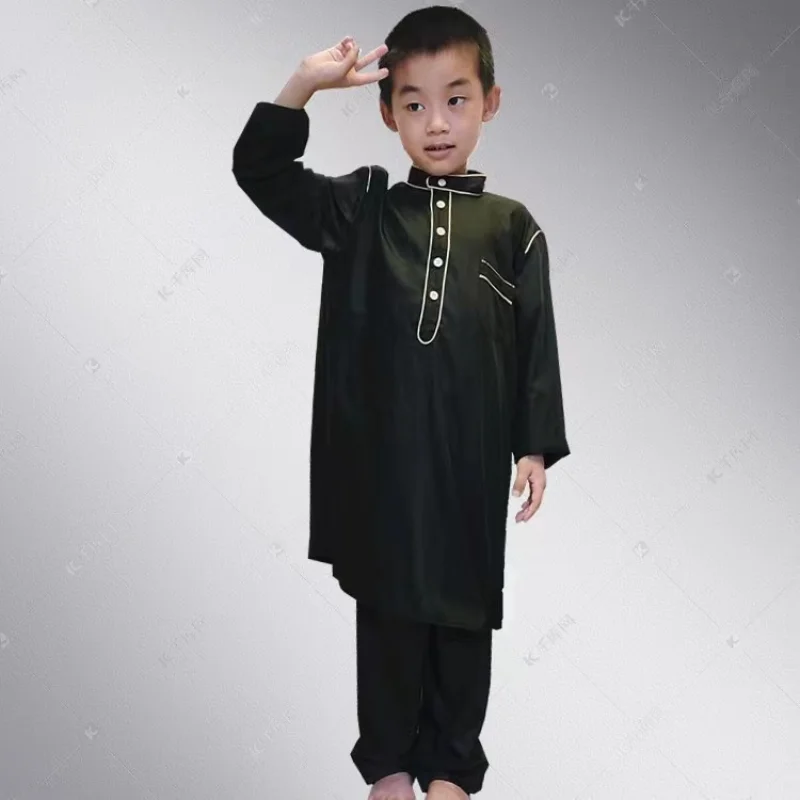 

New Fashion Dubai Set Middle Eastern Boys Ethnic Style Two Piece Set Children's Robe