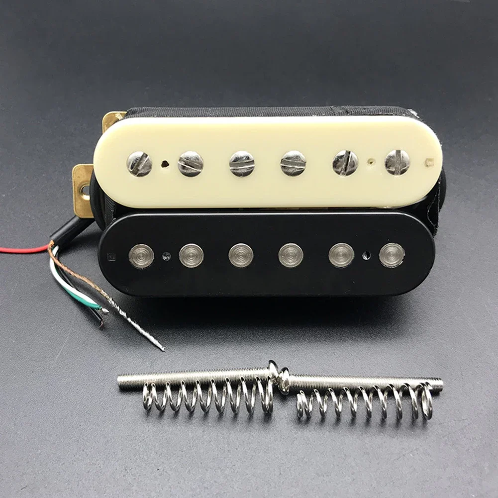 Humbucker Pickup Double Coil Electric Guitar Pickups Neck And Bridge Zebra Color Adjustable Slug Pole Pieces With Screws