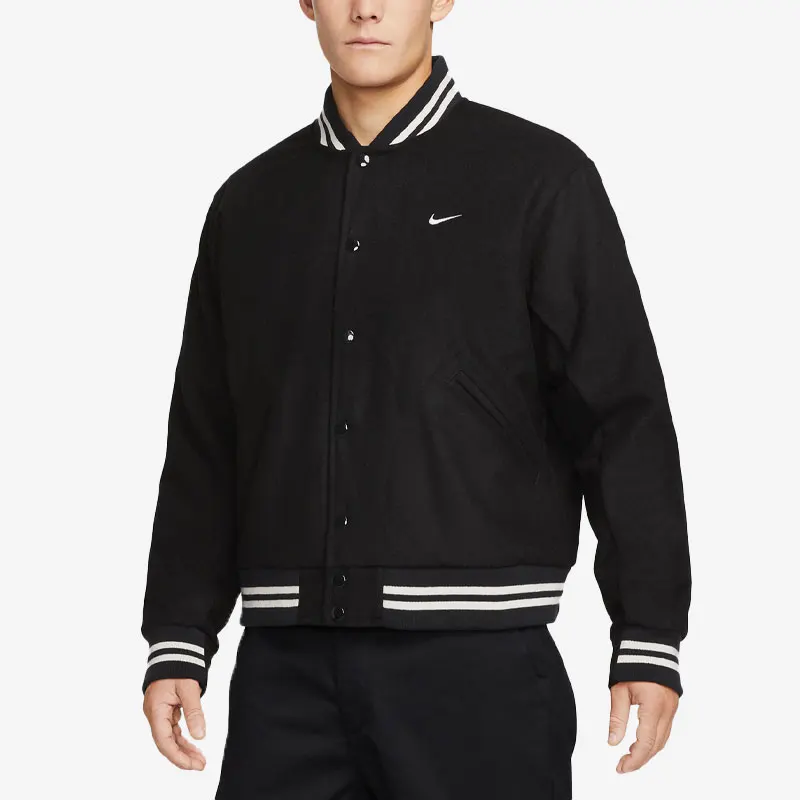Nike Genuine Wool-Blend Men's Sport Casual Baseball Jacket DQ5011-010