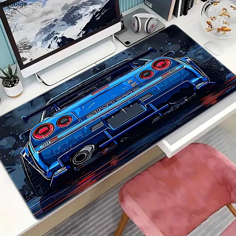 Tappetino per mouse per auto da corsa sportiva da rally Stampa HD Giocatori di computer Bordo di bloccaggio Tappetino per mouse antiscivolo XXL900x400cm Tastiera per PC Tappetino da scrivania