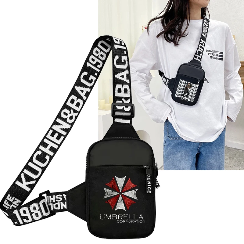 Bolso deportivo Resident Evil para hombre, bolsos de mensajero pequeños para teléfono móvil, bolsos de cintura para mujer, bolso de mano multifunción, regalo