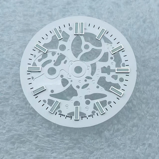 NH70 Dial 29.8mm NH38 DialNautilus Skeleton Dial Mechanical Watch Accessories Green Luminous Diver's Watch Slogo for Seik Dial