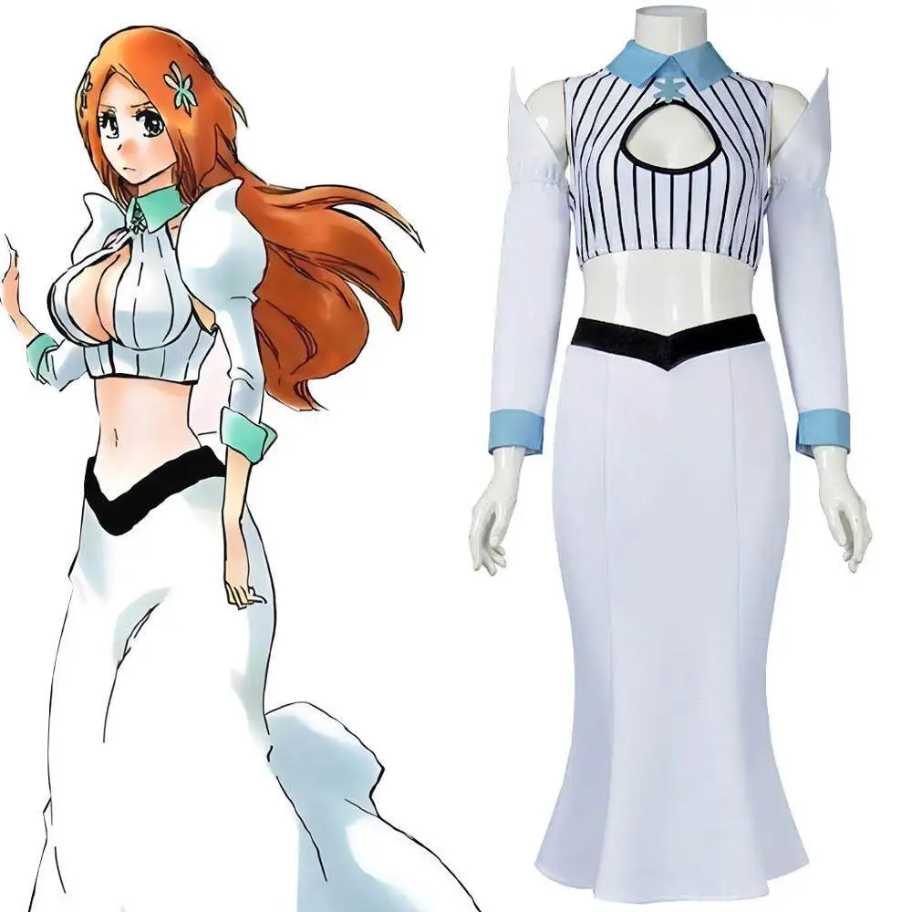 

Irelia H Store Inoue Orihime Cosplay Costume Women cosplays anime halloween dress white