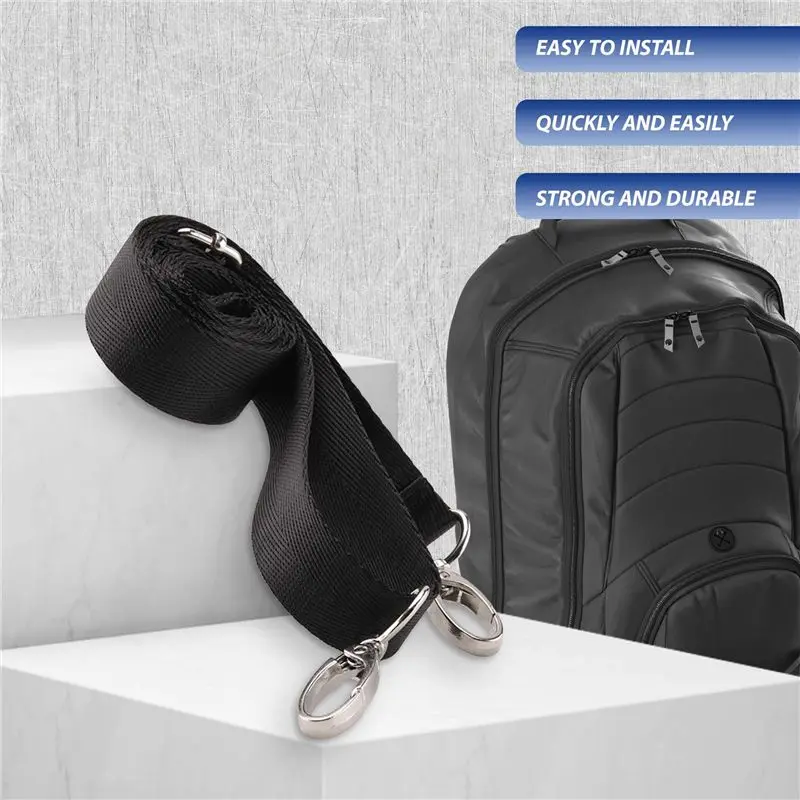 A19E-Adjustable Nylon Shoulder Bag Belt Replacement Laptop Crossbody Camera Strap