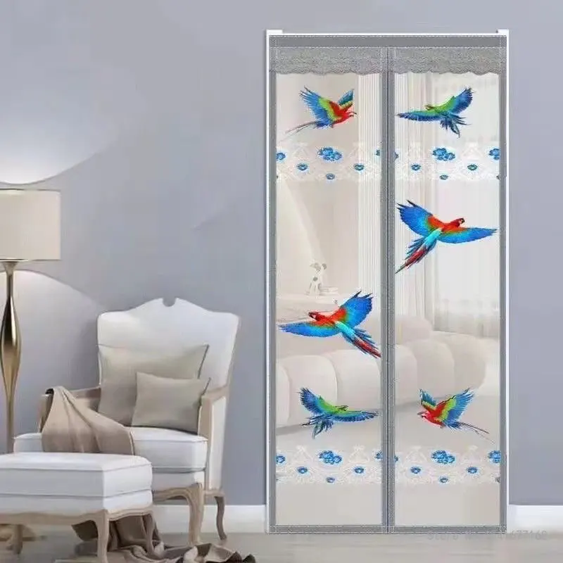 Magnetic Screen Door Curtain, Anti Mosquito Net, Insect Fly Bug Curtains, Automatic Closing Mesh, Summer