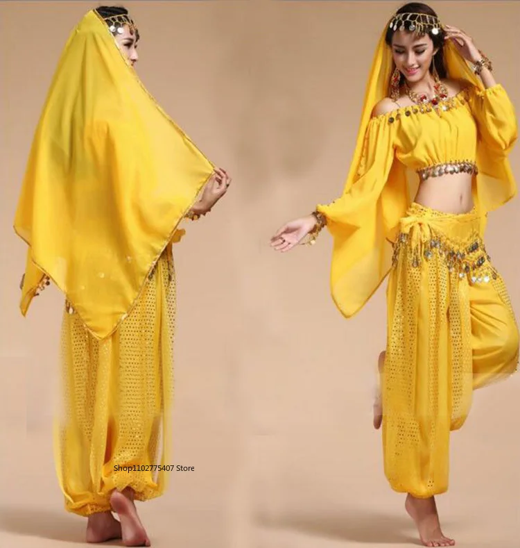 4 unids/set 2020 recién llegado trajes de danza del vientre Oriental Sexy para mujeres bailando practicar trajes de danza del vientre diseño para mujeres