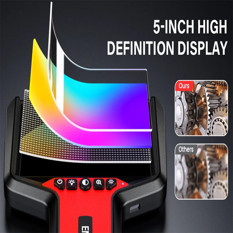 5‘’ IPS Screen Portable handheld 8MM HD1080P Endoscope Video Camera Single Lens Car Pipe Sewer Inspection Borescope Waterproof