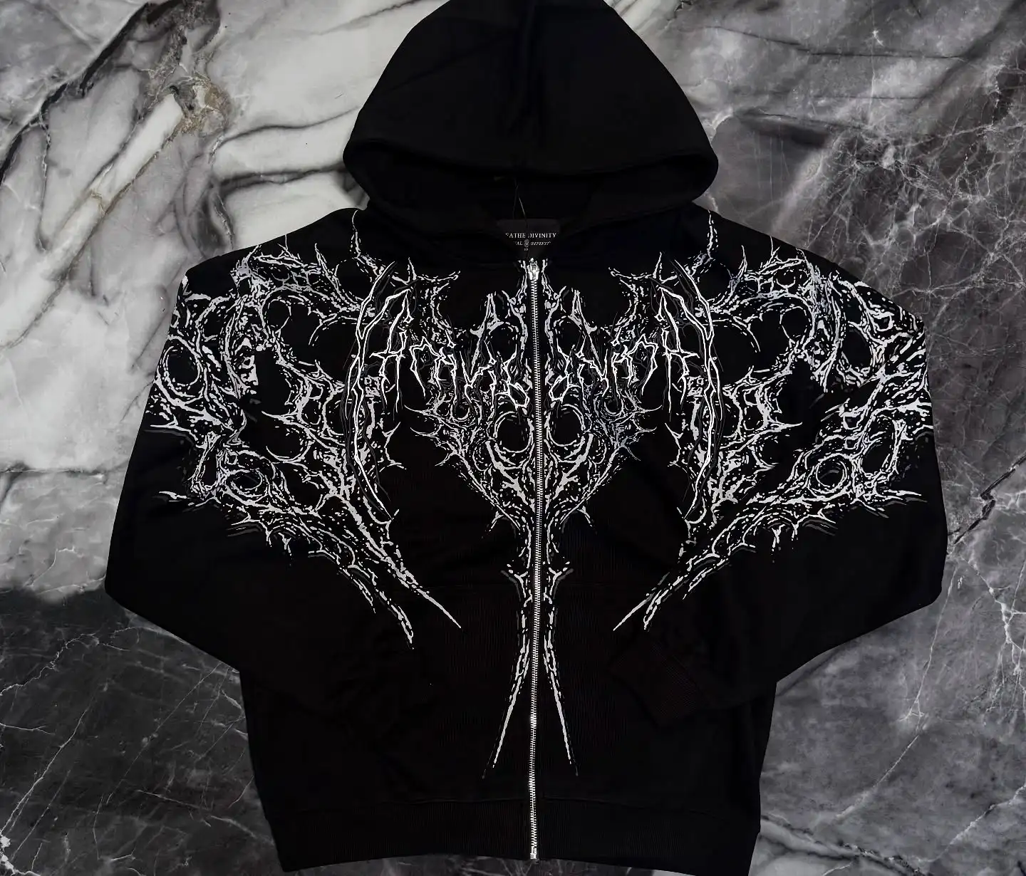 

Dark Gothic Premium Print Hoodies Men Sweatshirt Y2k Top Streetwear Oversized Zipper Hoodie US Casual Tracksuit Men Clothing