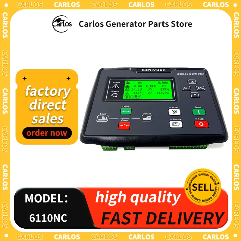 HGM6110NC Original SmartGen Generator Genuine Control Panel Automatic Controller Single unit Automation + RS485 for Diesel Gen
