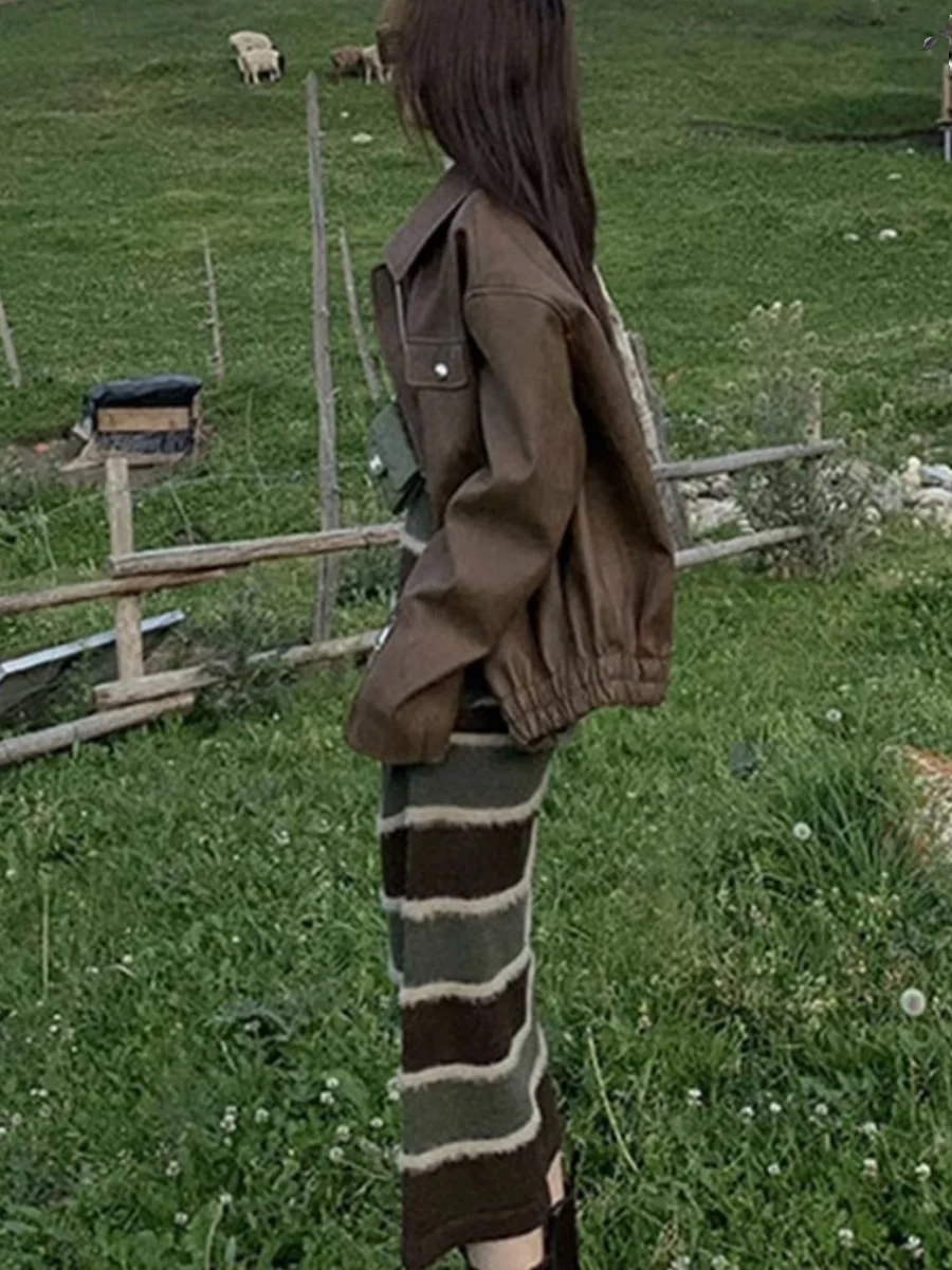 

Plush Jackets Woman Winter Demi-Season Fluff Layer Fitting Standneck Asymmetrical Longline Yellow Slant Flower Boyfriend Colors