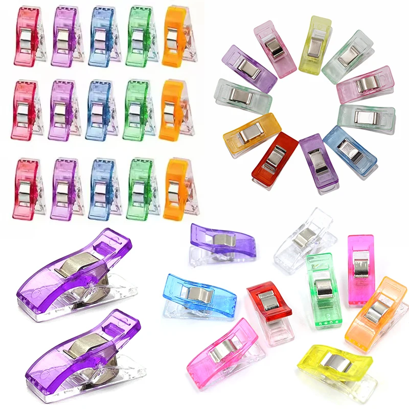 50PCS/Pack Colorful Quilting Clip Multi-functional Sewing Clips Suitable for DIY Craft Crochet Knitting Embroidery Accessories ZYF