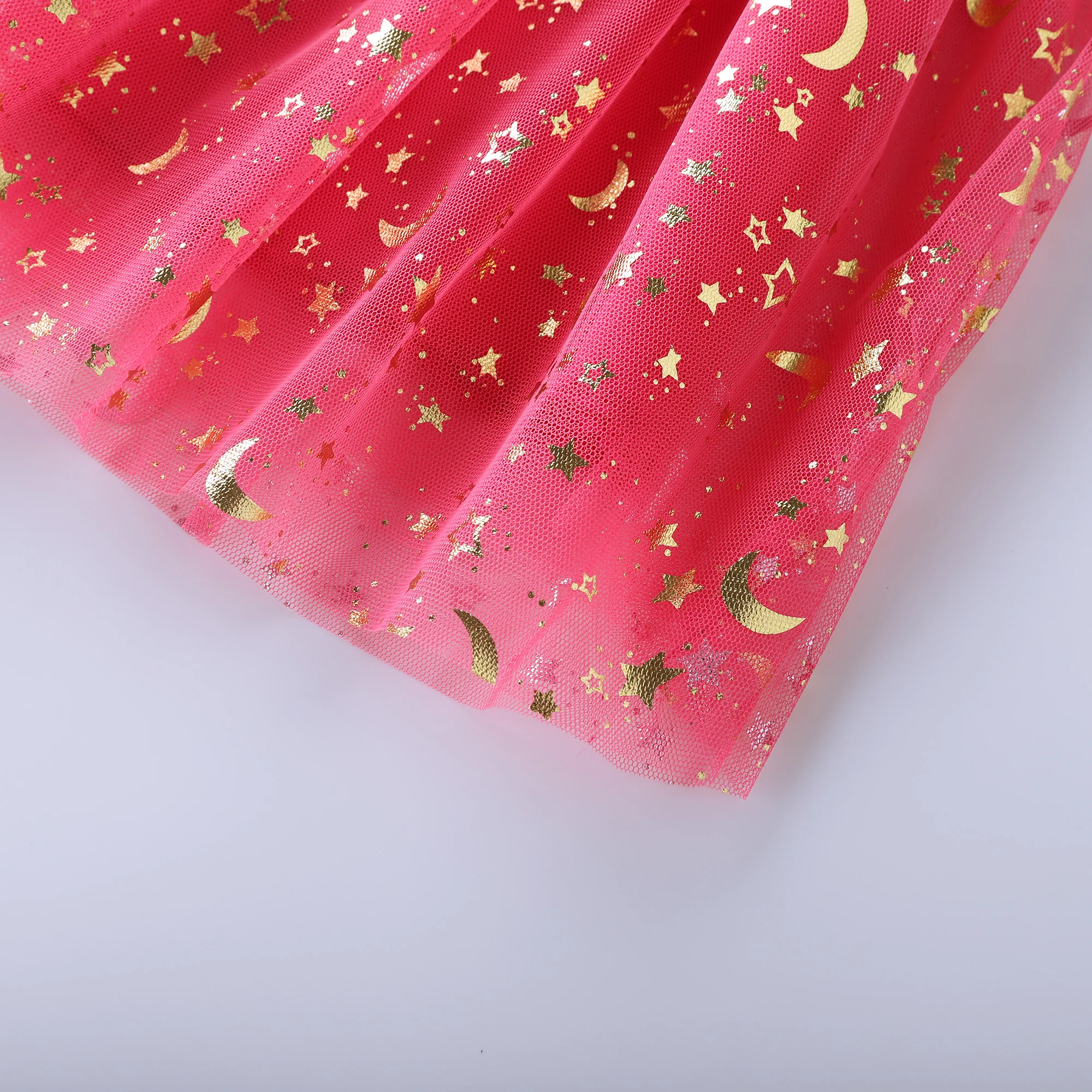 Mädchen Herbst Neue Baumwolle bestickt Cartoon Einhorn Mesh Kleid – Detail 19