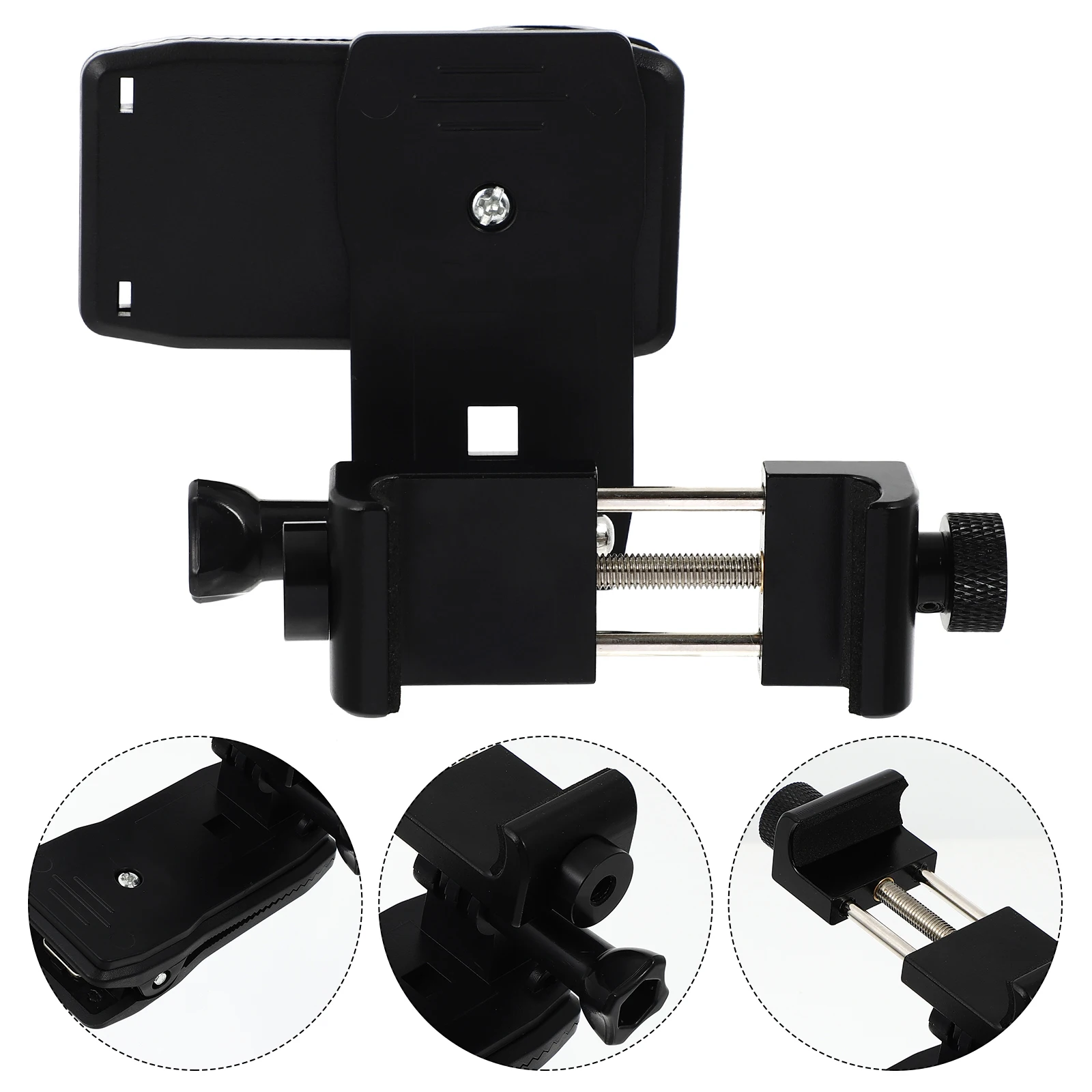 

360 Degree Rotary Phone Supporter Backpack Clamp Metal Anti-Slide Strap Clip Travel Cellphone Holder Selfie Sponge Protection