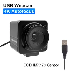4K IMX179 Webcam Autofocus Conference PC Live Broadcast USB Webcam No Distortion Lens for Youtube Meet Video Camera