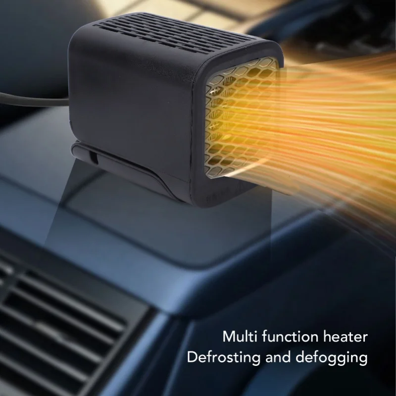 Car Heater Fan Plug In Cigarette Lighter Foldable 150W Fast Heating Hot Wind Blowing Windshield Defrost Defogger 12V