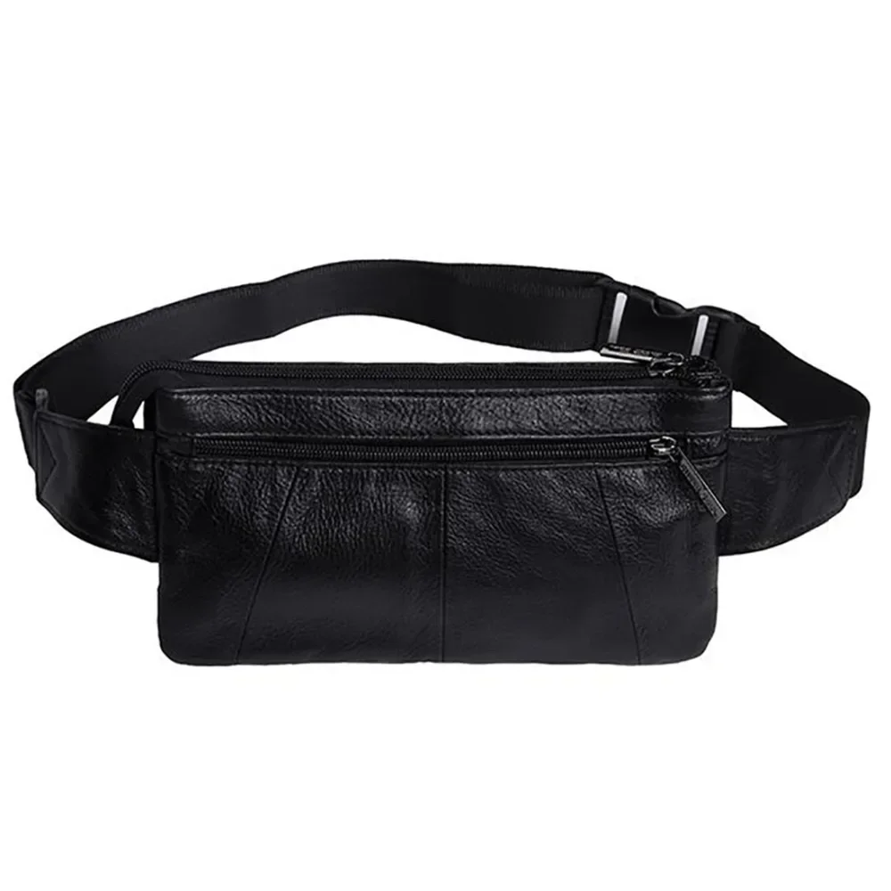 Men Natural Genuine Leather Sling Chest Cross Body Bag Travel Belt Purse Pouch Soft Single Shoulder Messenger Waist Pack Bags