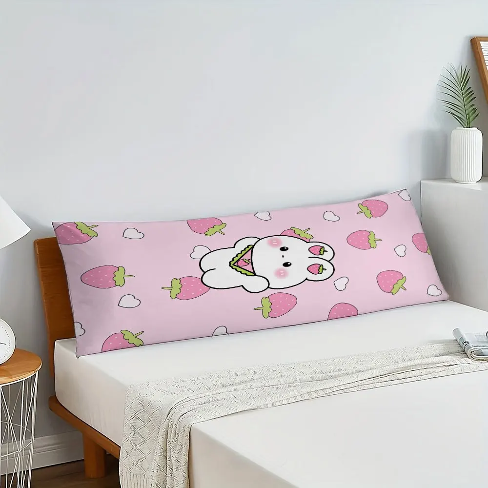 Rabbit Ultra-Soft Snowflake Body Pillow - Double-Sided Design, Breathable and Comfortable, Suitable for Side, Back, and Stomach