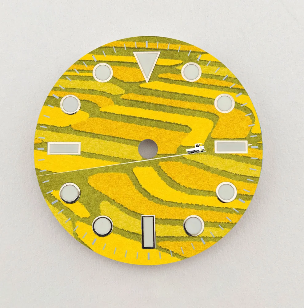 Esfera NH35 de 28,5mm, esfera creativa de paisaje Natural, esfera de Color NH36, compatible con piezas de reloj de movimiento NH35/36, repuesto personalizado