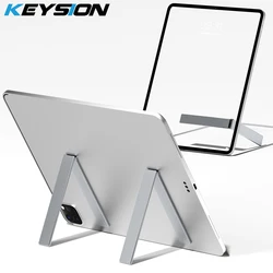 KEYSION 미니 L 자형 태블릿 스탠드, 접이식 알루미늄 합금 플레이트 스탠드, 테이블 홀더 브래킷, 아이패드, 화웨이, 삼성 패드용