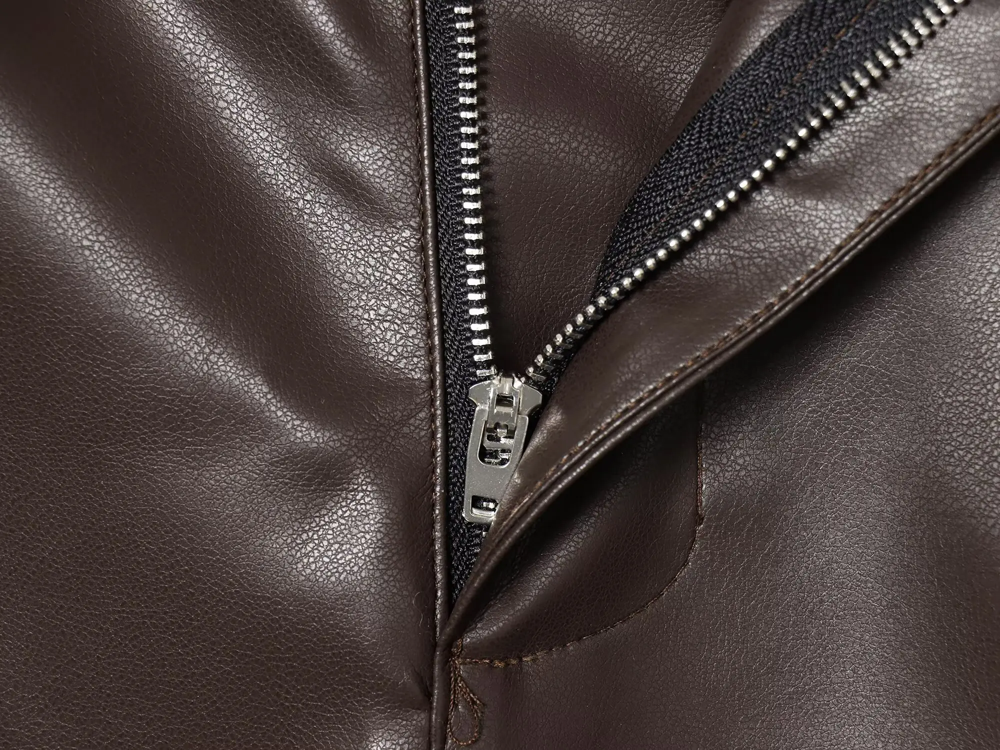 BSAY بالون نمط فو السراويل الجلدية النساء أزياء الخريف الشتاء جديد البني جيب شيك الإناث مرونة عالية الخصر السراويل