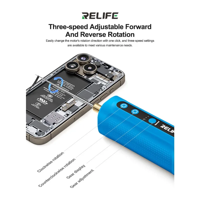 RELIFE LG1 Intelligent Gear-Driven Glue Remover Machine, OCA Degumming & Screen Separator for Phone Repair