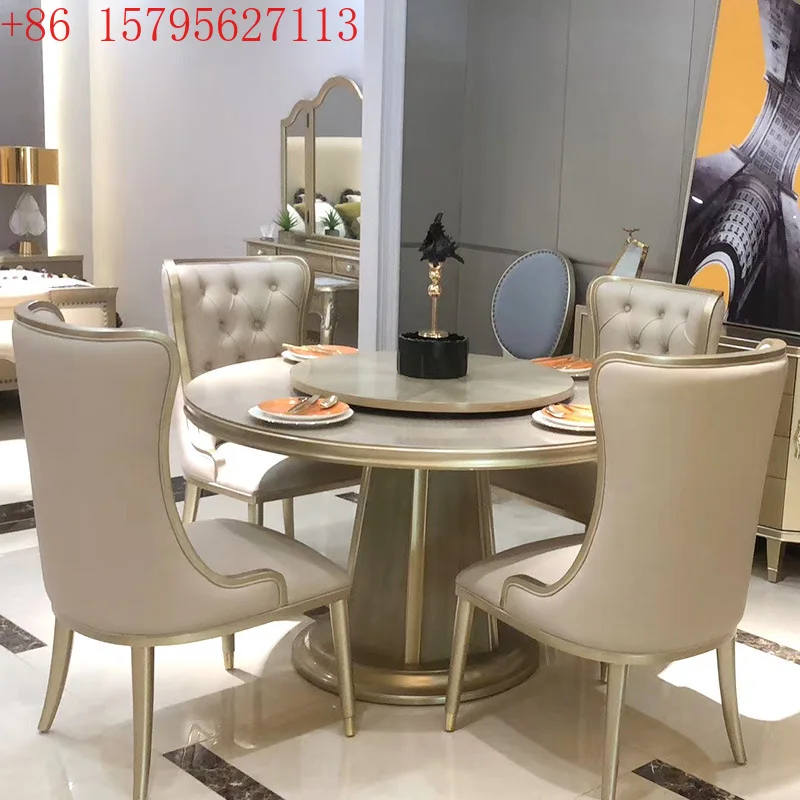 

Американский светлый роскошный обеденный стол Европейский обеденный стол из цельного дерева для большой и маленькой квартиры в ресторане