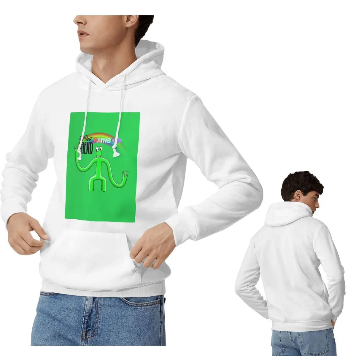 Sudaderas con capucha con personajes de Rainbow Friends para hombre y mujer, Jersey informal, sudaderas, ropa de calle de manga larga a la moda, Otoño e Invierno