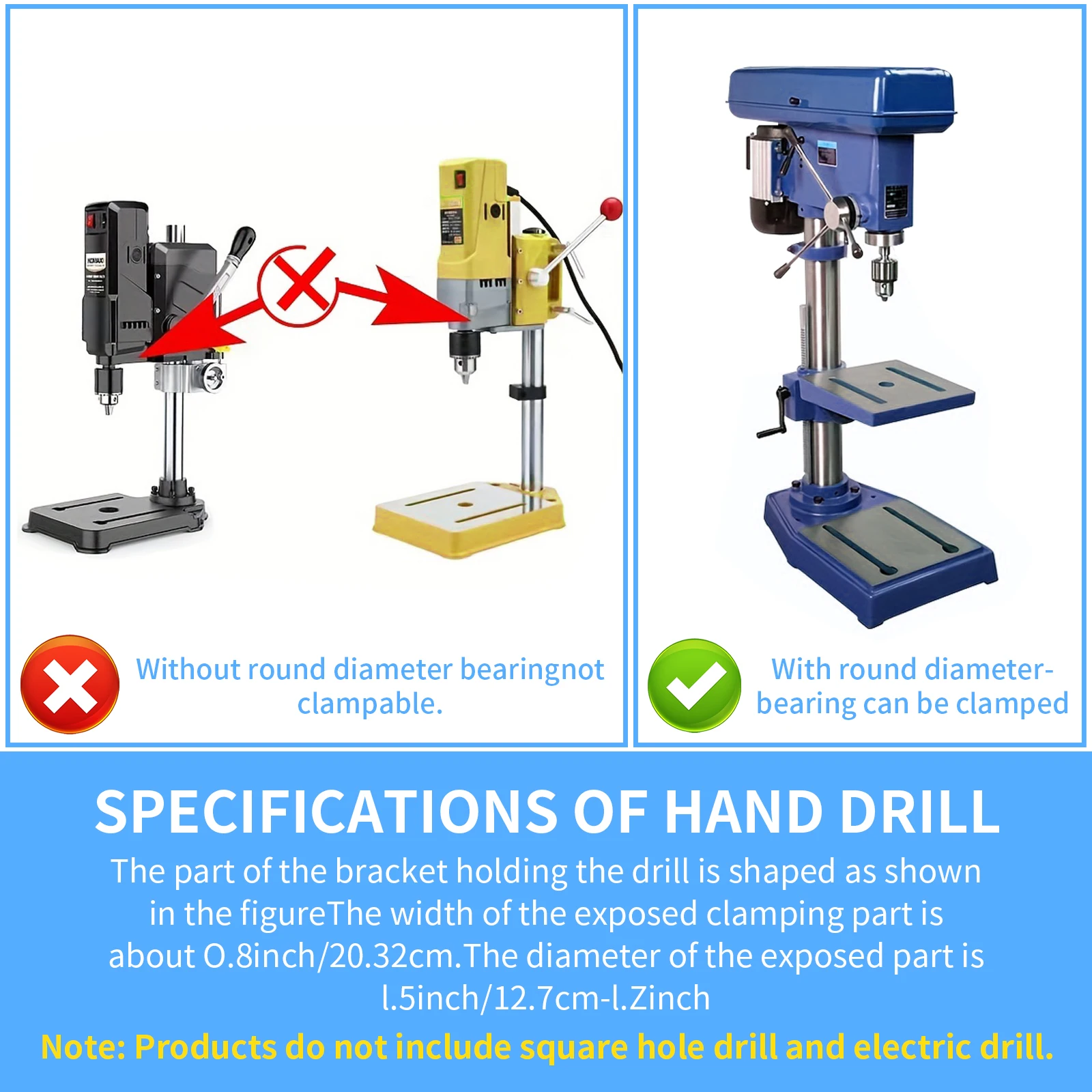 Square Hole Drill Bit Adapter for Easy Installation and Disassembly - Mortising Attachment for Drill Press, Mortise Machine