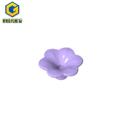 Gobricks GDS-2059 Outdoor Accessory Kit Flower with 6 Rounded Petals and Pin compatible with lego 95831 Assembles Building Block