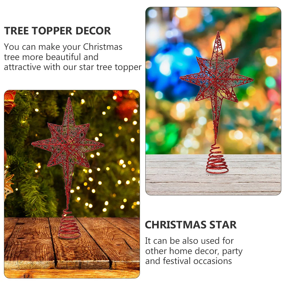

Christmas Tree Top Star Decoration Metal nament Indoor Festive Treetop Party Holiday Home Decor Christmas Star Tree Topper