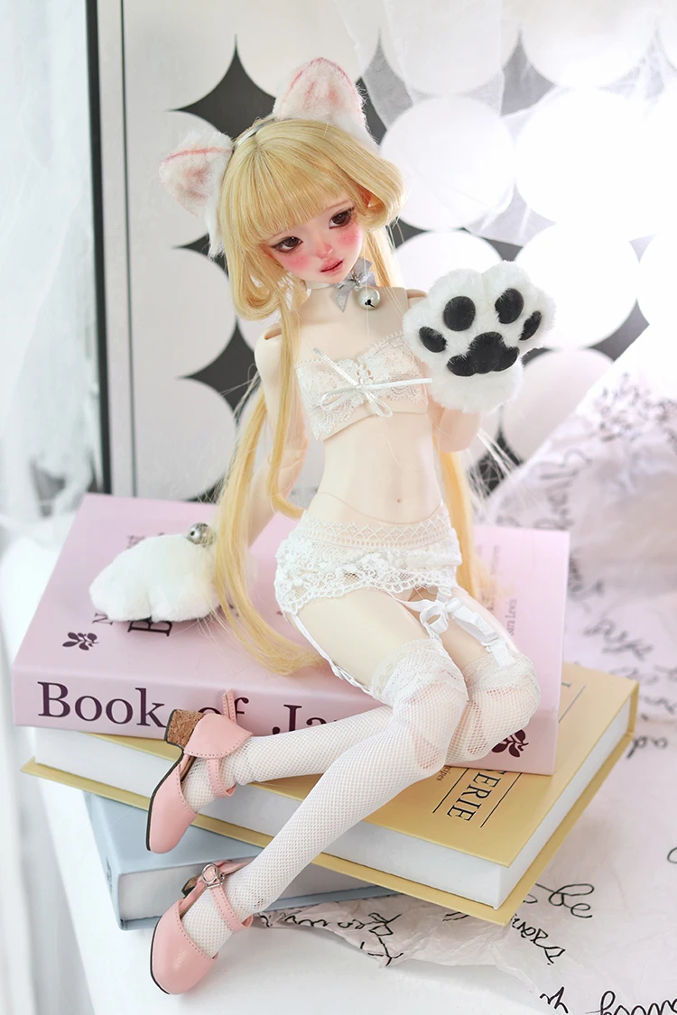 

BJD doll clothes suitable for 1/3 1/4 size cute doll clothes sexy underwear panties socks set doll accessories (3 points)