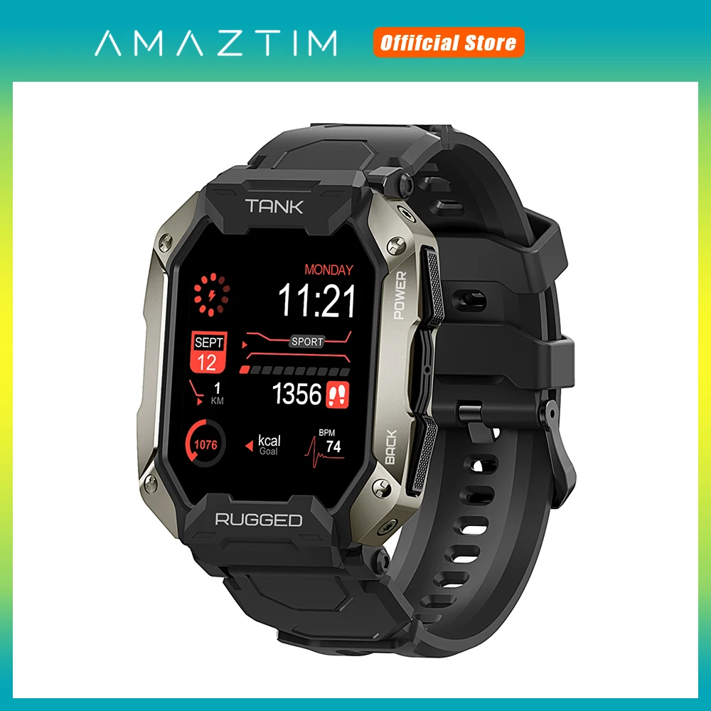 

2024 AMAZTIM C20 PRO Smartwatch Men Bluetooth Call IP69K 5ATM Waterproof Smart Watch Sport Fitness Tracker Watches for Men Women