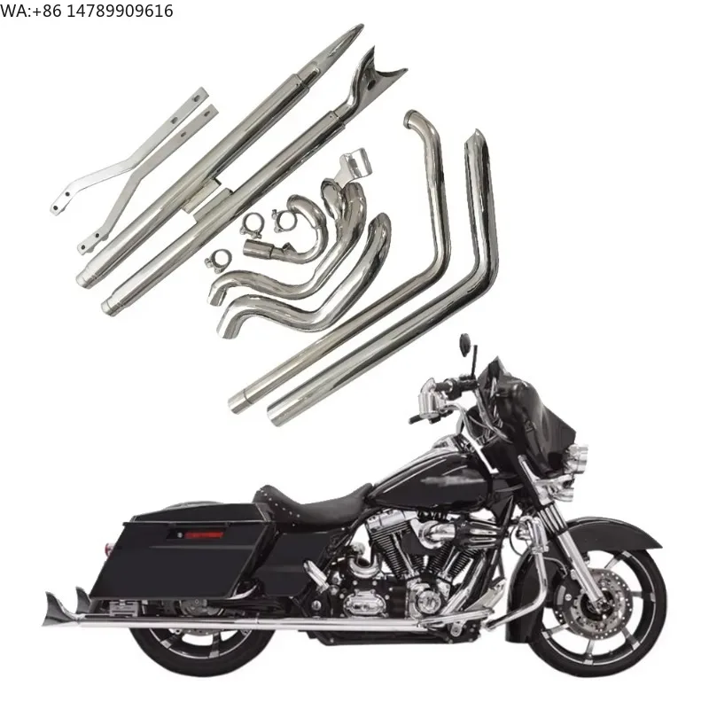 FactoryDirectWholesaleAvailable -ExhaustPipe withFishtail harpoon Design forHarleySofttailSerieswithLargeSpringsMotorcycle parts
