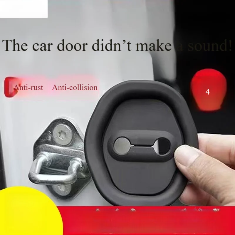 

Car Door Lock Buckle Protection Pad, Door Shock Absorber Cushion Pad, Collision Silent Silicone