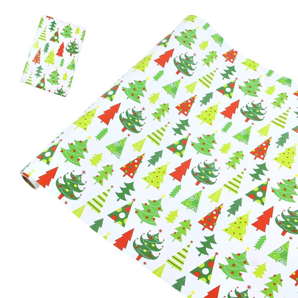 

1 Roll Christmas Wrapping Paper-Mini Roll-17inch x 118inch Gift Wrap paper Roll for Christmas, Gift Box, Birthday Party Deco