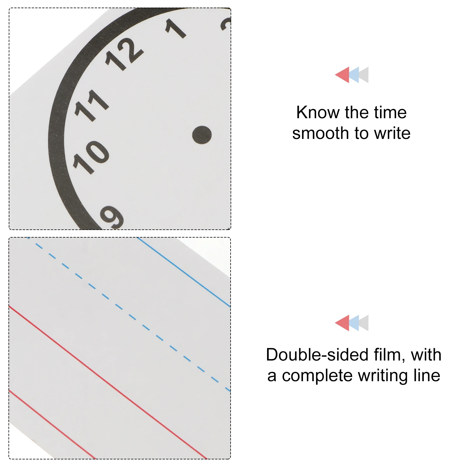 

20 pcs Dry-Erase Sentence Strips Lined Learning Cards School Teaching Aids Writing Practice Tool For Kids Students Classroom