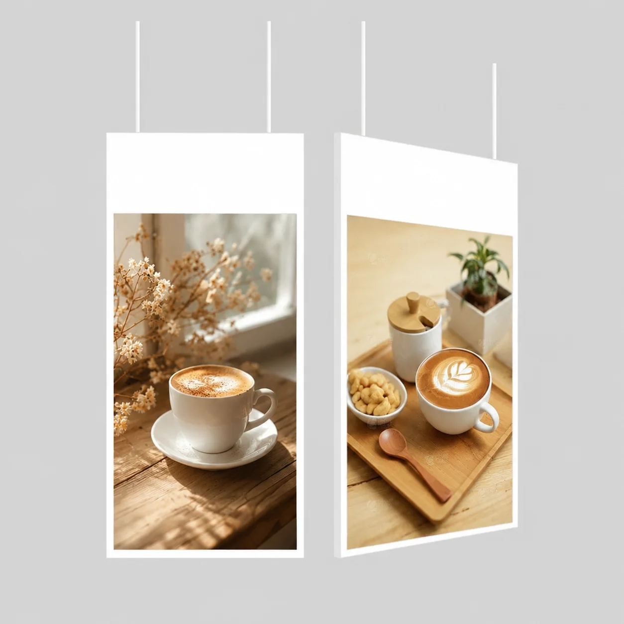 Double Sided LCD Digital Signage & Video Advertising Player for Restaurant Interior Decor