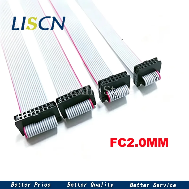 1PCS 1.27MM/2.0MM/2.54MM Pitch FC-6/8/10/16/20/40/50 Pin 20/30/50/CM Gray Flat Ribbon Jtag Isp Download Data Cable 1.27 2.0 2.54