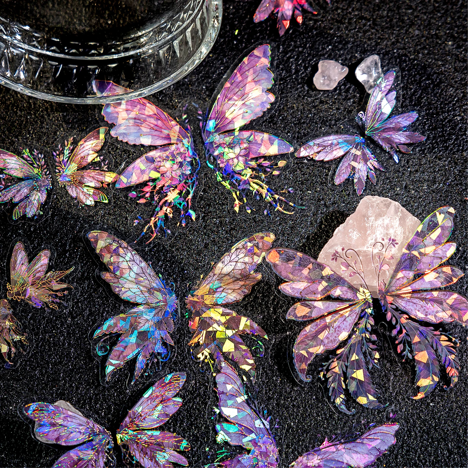 20 szt. Wykrojniki motylkowe do hot stampingu, naklejki DIY, junk journal, ręcznie robiony planer, materiały do kolażu, akcesoria do scrapbookingu