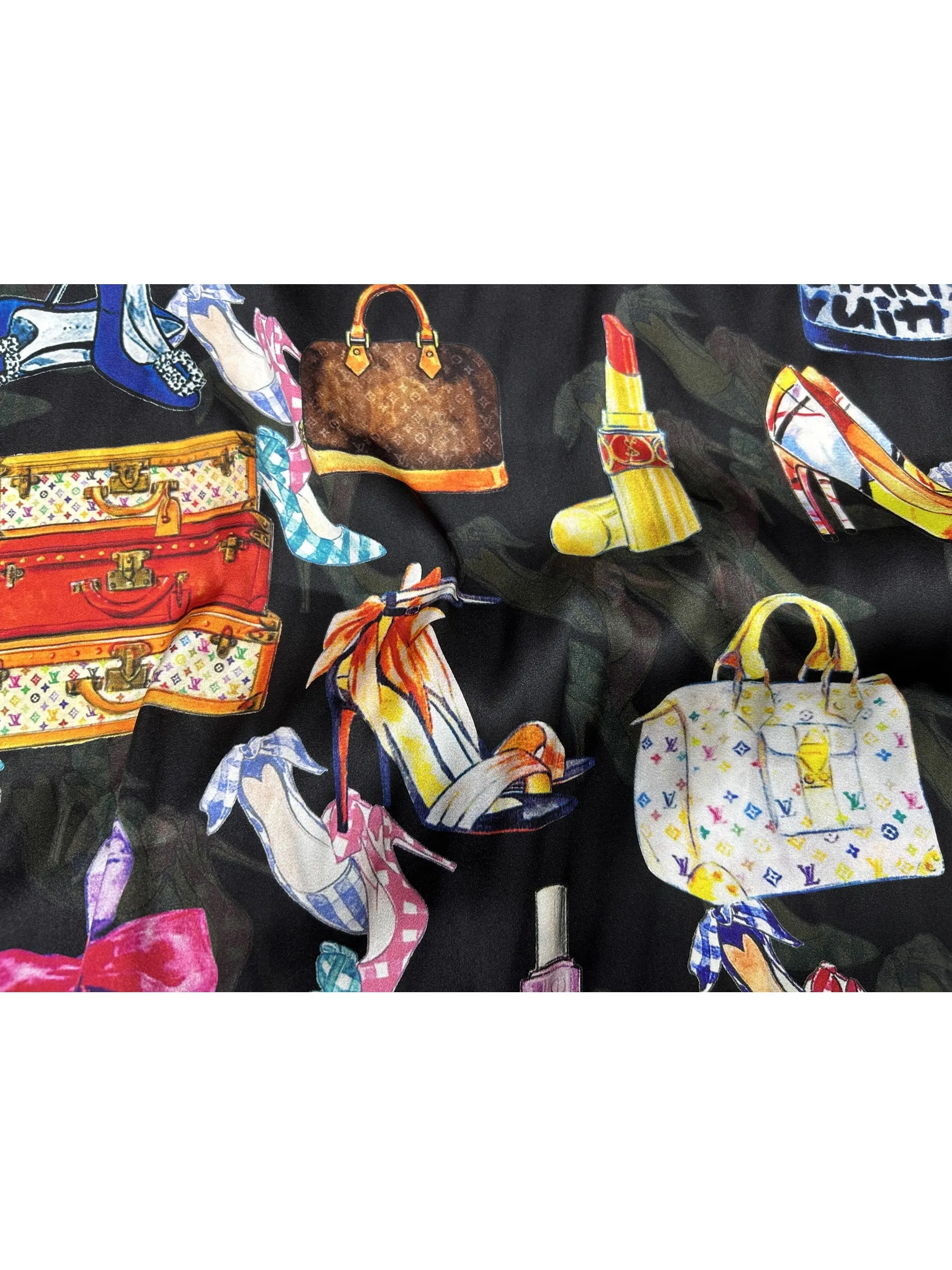 Zomer bedrukte zijden stof bloemen moerbei elastische satijn zijde satijn Chinese cheongsam jurk - afbeelding 2