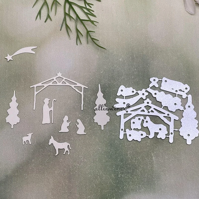 قوالب القطع المعدنية لقبيلة صلاة الغابات DIY بها بنفسك ألبوم سكرابوكينغ ورقة بطاقات الحرف الزخرفية النقش يموت تخفيضات #1