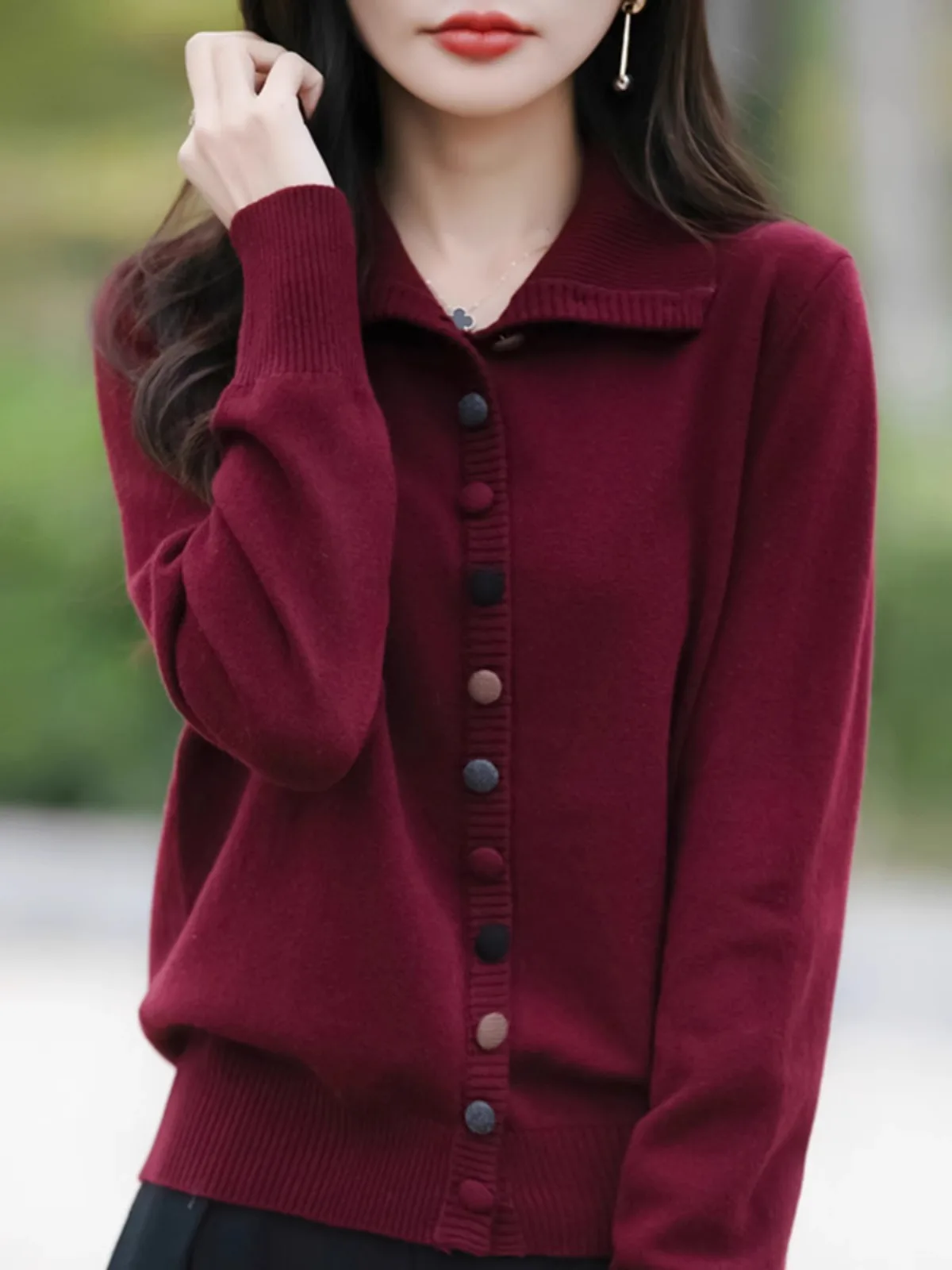 Herfst Winter Thiened Gebreid Open Vest Dames Faion Hoge Kraag Losse Bovenkleding Trui Warm Pluizig Lang Sve Crew...