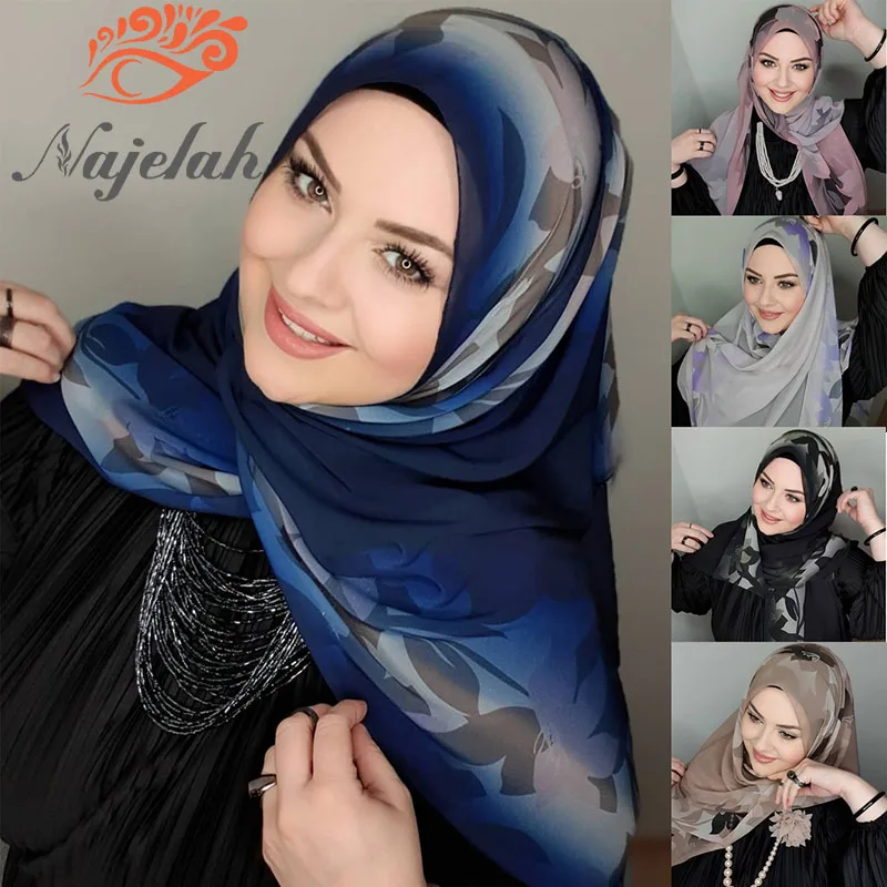 Hoofddoek Moslima Ramadan Abaya Hoofddoek islam jersey sjaals voor dames Islamitische Chiffon Zwarte Hijab Abaya Hijabs Voor Vrouw Abaya Jersey Tulband Sjaal Moslim Jurk Vrouwen Tulbanden Instant Lange Hoofd Wrap