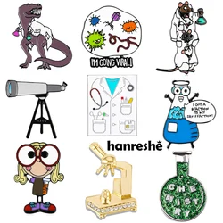 Hanreshe Science Lab Pins Unique Laboratory Enamel Brooch for Scientist Chemist Women Men Backpack Lapel Badge Jewelry