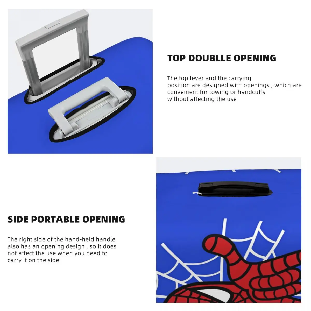 Spider Man Web Jump Suitcase Cover Practical Travel Protection Luggage Accesories Vacation