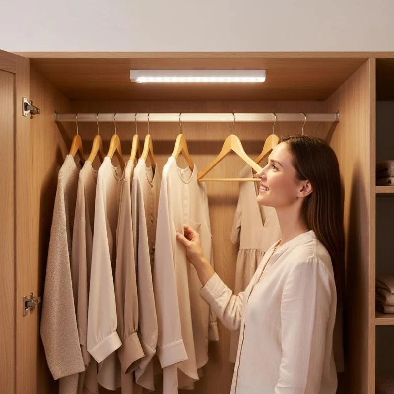 

30 см светодиодный датчик движения ночник беспроводной USB питание от батареи под освещением шкафа магнитный для прикроватной тумбочки, шкафа, лестницы