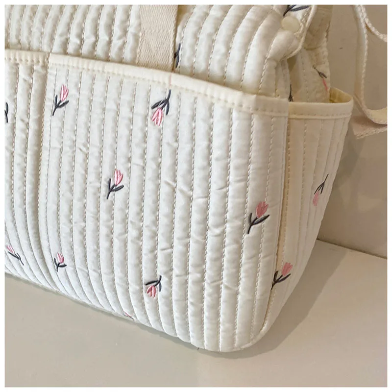 2024 New High-capacity Mummy Handbag Mommy Embroidered Bear Bag